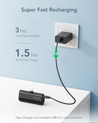 charmast Small Portable Charger for iPhone, Ultra-Compact 20W PD Fast Charging Power Bank 5000mAh, Mini Battery Pack for iPhone 14/14 Pro Max/13/13 Pro Max/12/12 Pro Max/11/XR/X/8/7/6 etc