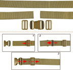 MAGARROW 65" 1.5" Utility Straps with Buckle Adjustable, 4-Pack (Tan (4-PCS))