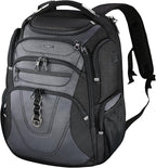 KROSER TSA Friendly Travel Laptop Backpack 18.4 inch XXXL Gaming Backpack Water-Repellent College Daypack Business Backpack with RFID Pockets & USB Port for Men/Women-Black/Grey