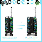Kid’s Luggage Set 5 Piece Suitcase Set 16’’ Hardside Luggage with Spinner Wheels Girls Boys Carry on Luggage Travel Rolling Luggage Airline Approved