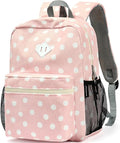 STEAMEDBUN Corduroy Kids Backpack for Girls Boys 3-8, Girls Backpack for Elementary Kindergarten - Polka Dot