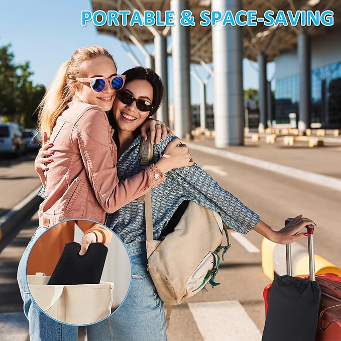 Airplane Foot Rest, Widen Travel Foot Hammock Memory Foam Plane Footrest to Relieve Feet Soreness, Foot Hammock for Long Haul Airplane Travel Car Train Office Long Flights Essentials