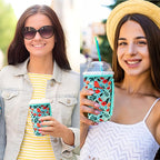 KJQJLY 3 Pack Reusable Iced Coffee Sleeves for Iced Coffee Cups or Drinks Reusable Neoprene Insulated Sleeves for Hot and Cold Drinks from Starbucks, Dunkin, And More (Bird)