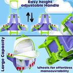 Disney Toy Story 2-in-1 Buzz Lightyear Carry On Luggage 18” Rolling Kids Mini Suitcase with Wheels & Handle 16L, Lightweight Travel Bag Gifts for Kids