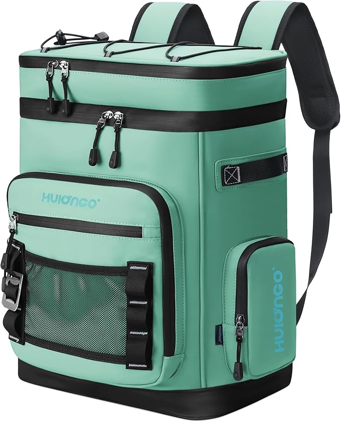Hulongo Large Waterproof Insulated Cooler Backpack for Men & Women, Leak Proof Cooler Backpack for Camping, Beach, Fishing, Picnic, Travel, Outdoor, 30L, 48Cans