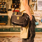 Topo Designs Mountain Cross Bag, Functional + Flexible Briefcase, Removable Shoulder Strap, Fair Trade (Mustard/Forest)