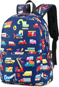 CAMTOP Preschool Backpack for Kids Boys Girls Toddler Backpack Kindergarten School Bookbags for Age 3-8 (Navy Vehicle)