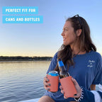 Blank Beer Can Cooler Sleeves (60-Pack) Soft Insulated Beer Can Coolies - HTV Friendly Blank Koolies in Bulk for Beer Cans & Bottles - Coolie Blanks for Vinyl Projects & Wedding Favors (Coral)