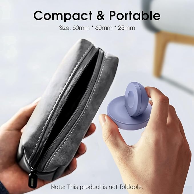 2026 Upgraded for Apple Watch Charger Magnetic Fast Charging Dock,Portable Wireless Charging Stand Compatible with iWatch Series Ultra/SE/11/10/9/8/7/6/5/4/3/2 Support Nightstand Mode-Purple