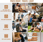 Veken 8 Set Packing Cubes for Travel Essentials, Suitcase Organizer Bags in 4 Sizes, Carry-On Luggage Accessories with Large Laundry & Hanging Toiletry Bag, Must-Have for Airplane, Road Trip & Camping