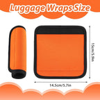 2 Pack Luggage Handle Wraps for Suitcase, Bright Color Comfort Soft Handle Covers Suitcase Luggage Handle Wrap Luggage Tag Wraps Travel Accessories (Orange)