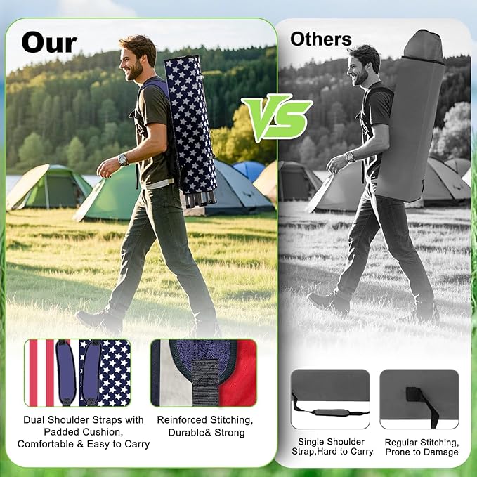 VTOY Portable Camping Chair with Canopy - Folding Chair with Canopy, Durable 600D Oxford Canopy Chair for Camping, Beach, Picnics, Fishing & Sports