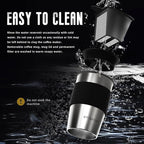 Portable Coffee Maker for Travel Camping Car, Compact Drip Coffee Machine Single Serve with 10oz Travel Mug for Traveling, RV, Office, Camping, 12V Socket, Black