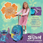 Fast Forward Stitch 18" Ride-On Suitcase Scooter - Lightweight Carry-On Foldable Scooter Luggage