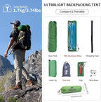 Naturehike Cloud Up Tent, Lightweight Backpacking Tents, Waterproof Ultralight Tent for Camping Hiking Backpacking