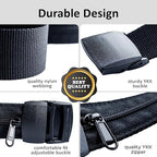 Money Belt for Men Travel Security Belt with Hidden Money Compartment Pocket, Cashsafe Anti-Theft Wallet Non-Metal Buckle