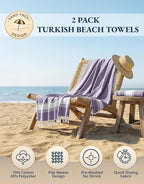 LANE LINEN Beach Towel 2 Pack - Pool Towel Oversized, Pre-Washed Extra Large Beach Towels, Sandless Beach Towel, Quick Dry Travel Towel, Large Pool Towels, 39"x71" - Day Break
