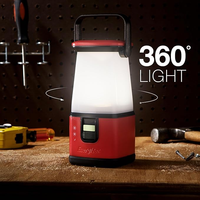 ENERGIZER WeatheReady LED Camping Lantern PRO-360, IPX4 Water Resistant Tent Light, Ultra Bright Battery Powered Lanterns for Camping, Outdoors, Emergency Power Outage