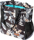 ESVAN Original Floral Tote Bag Large Shoulder Bag with Multi Pockets for Gym Travel Beach Daily Bags