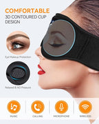 MUSICOZY Sleep Headphones Bluetooth 5.4 Headband Sleeping Eye Mask for Mom Women Men Wireless Music Earbuds Earphones for Side Sleepers Built-in HD Speakers Cool Gadgets Unique Gifts