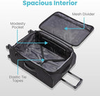 American Tourister 4 KIX 2.0 Expandable Softside Luggage with Spinner Wheels, 20 SPINNER, BLACK