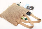COOKOOKY Crochet Beach Tote bag Summer Beach Bag for Women Aesthetic Mesh Tote Bag Hippie Bag Knit Bag