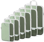 Percover Compression Packing Cubes 6-Piece Set, Packing Cubes Compression for Travel with Multi-Size Organization, Travel Organizer for Carry On & Checked Luggage, Green