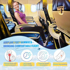 Airplane Foot Hammock, No Collapse Foot Rest for Plane Travel with Extended Adjustment Strap, Portable Desk Foot Hammock with Thickened Foam, Foot Sling Travel Essentials to Relax Your Feet