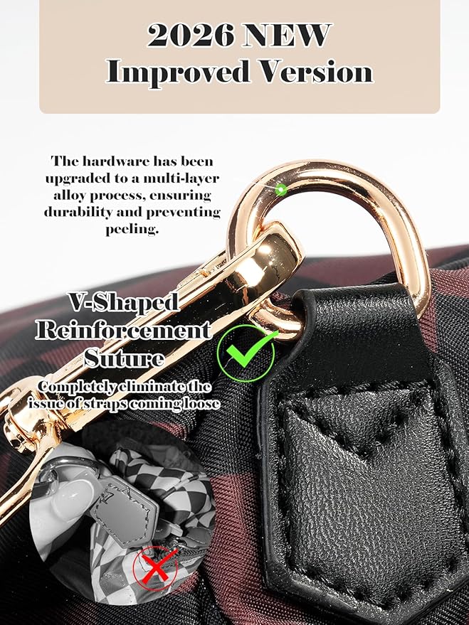 Black and White Checkered Crossbody Bag Bum Bag for Women,Spacious Checkered Purse Fanny Packs Belt Bag