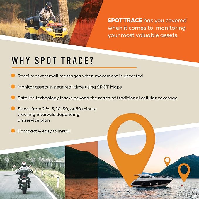 Spot Trace Satellite Tracking Device | Handheld Tracker for Hiking, Camping, Cars, Kids, Outdoor Activities, and Assets with Globalstar Network Coverage | Subscription Applicable