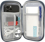 CAAORDKSO Electronic Organizer Travel Cable Accessories Case, Organizer Bag, Accessories Pouch for Cable, USB, Cord, Charger, Phone, Power Bank, Earphone (Navy Blue)