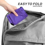 Drawstring Backpack Sports Water Resistant String Bag Sport Gym Sackpack for Women Men Large with Zipper, Purple