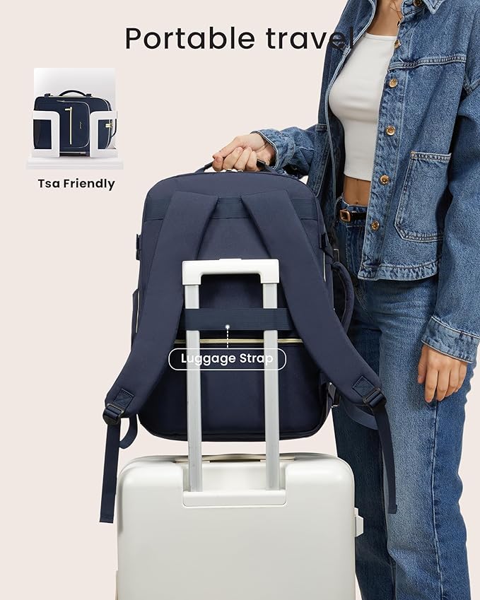 LOVEVOOK 50L Large Travel Backpack for Women Men Fits 17 Inch Laptop, Carry on Backpack for Traveling on Airplane, Personal Item Bag Airline Approved, Business Causal Weekender Backpacks