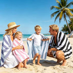 Touchat 4 Pack Beach Towels Stripe Microfiber Beach Towel Sand Free Quick Dry Swim Pool Towels for Adult, 30'' x 60'' Lightweight Travel Bath Towel, Camping | Ultra-Portable, Multi-Functional, Color