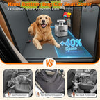 URPOWER PU Leather Backseat Extender for Dogs, Hard Bottom Dog Car Seat Cover for Back Seat, Holds 400 LBS, Waterproof Dog Car Hammock Anti-Scratch Pet Rear Seat Protector Travel Bed for Car and SUV