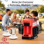Cordless Coffee Maker for Milwaukee 18V Battery, 3 Brewing Options Drip Coffee Maker with Coffee Grinder, Portable Single Serve Coffee Makers for Camping, Travel, and Jobsite. (Tool Only)
