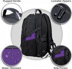 ANTERK Travel Backpack, 18.4 Inch Laptop Backpacks for Men Women, 55L Anti Theft Water Resistant College Bussiness TSA Airline Approved Work Computer Backpack, Purple