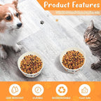 Mifoci 100 Pcs Disposable Dog Bowls 1.5 Cups Pets Disposable Feeding Bowls for Dogs and Cats Pets Paper Travel Cups for Small Medium Dogs Cats Puppy Kitten Dry or Wet Serving Food Water(Lovely)
