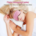 Sleep Mask, Silk Eye Mask for Sleeping with Adjustable Strap, Blindfold Eyeshade for Men & Women, Comfortable & Soft Eye Cover Eyeshade for Night Sleep (Rose Pink)
