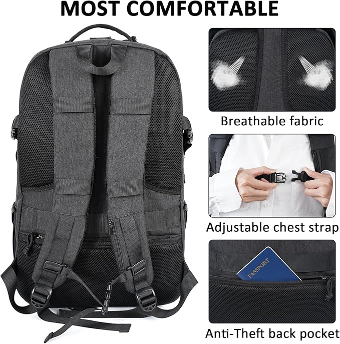 MATEIN 17 Inch Laptop Backpack, Large Military Tactical Backpack for Men TSA Approved, Water Resistant Computer Bag Work Day Pack, Travel Laptop Carry on for Camping Hiking