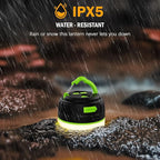Yonktoo Rechargeable LED Camping Lantern 1000LM, 300H Runtime, 6400mAh, IPX5 Waterproof Tent Light for Camping, Hiking, Power Outages, Home, Emergency Use - Wireless Remote Edition,Green
