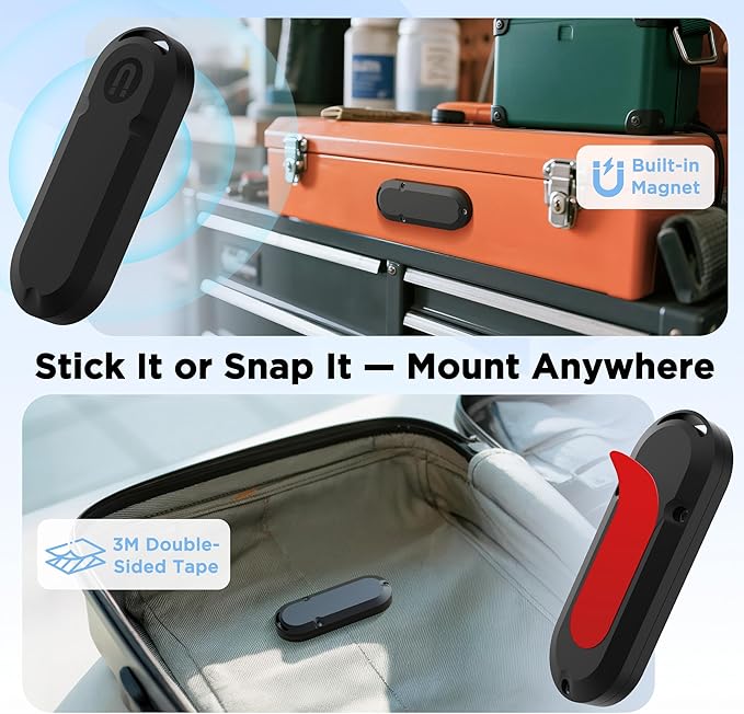 Item Finders Dual System Tracker[No Monthly User Fee] Compatible with iOS and Android Air Tags Item Locator Help You Track Your Car, Keys, Wallet, Luggage and More(Batteries Not Included)