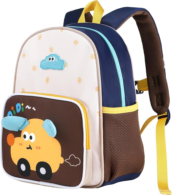 GAGAKU Toddler Backpack for 3 4 5 6+ Boys Splash-Proof Kids Backpack Adjustable Kindergarten & School Backpack | Lightweight 11.2L with Chest Strap and Reflectors - Car