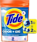 Tide Odor Defense + Oxi Laundry Detergent Pacs, Original Scent, 18 Count, Advanced Odor + Stain Fighter, laudry soap washing detergent pacs
