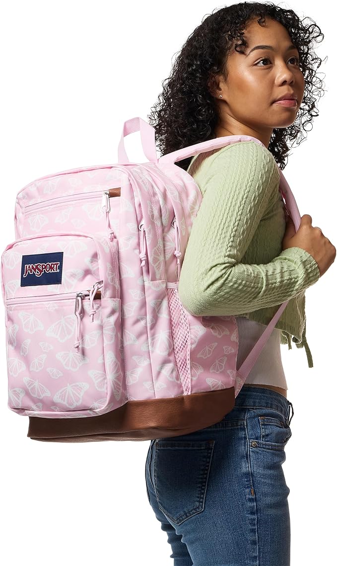 JanSport Cool Backpack with 15-inch Laptop Sleeve, Large Computer Bag Rucksack with 2 Compartments, Ergonomic Straps, Flutter By