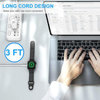 for Apple Watch Fast Smart iWatch Charger 3.3FT Magnetic Charging Cable with USB Wall Charger for Ultra2/Ultra/Series 9/8/7/SE/6/5/4/3/2/1