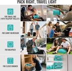 Veken 10 Set Packing Cubes for Kids & Toddler, Airplane Travel Essentials, Beach Vacation & Road Trip Suitcase Organizer Bags Set for Luggage, with Hanging Toiletry & Shoe Bag