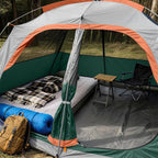 CAMPROS CP Upgraded 6/8 Person Camping Tents, Waterproof Windproof Family Tent with Larger Mesh Windows & Door, Double Layer, Easy Set Up, All-Season Dome Tent with Top Rainfly & Carry Bag