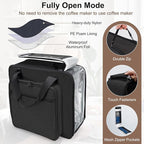 Anitor Portable Carrying Coffee Maker Travel Bag Match for Keurig K-Mini/K-Mini Plus/K-Express, Single Serve Coffee Machine Travel Bag with Padded Shoulder Straps Includes Multiple Storage Bags, Black