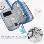 Skycase Electronic Organizer Travel Case - Waterproof Travel Cord Pouches for Organization, Cable Organizer, All-in-One Double Layers Storage Bag for Accessories, Charger, Cable, Blue - Large